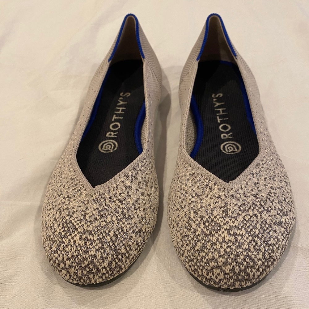 ROTHY'S retired metallic pearl rounded toe